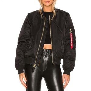 NWT 🖤 ALPHA INDUSTRIES MA-1 FLIGHT JACKET - REVERSIBLE BLACK/ORANGE BOMBER 🖤🧡